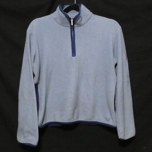 Roots Tops - ROOTS | medium | Vintage Light Blue Fleece | 1/4 Zip-Up | Sleeve Pocket | EUC